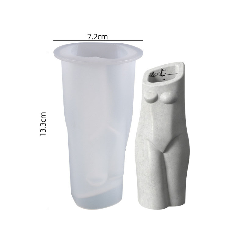 1:Human body vase silicone mold 01