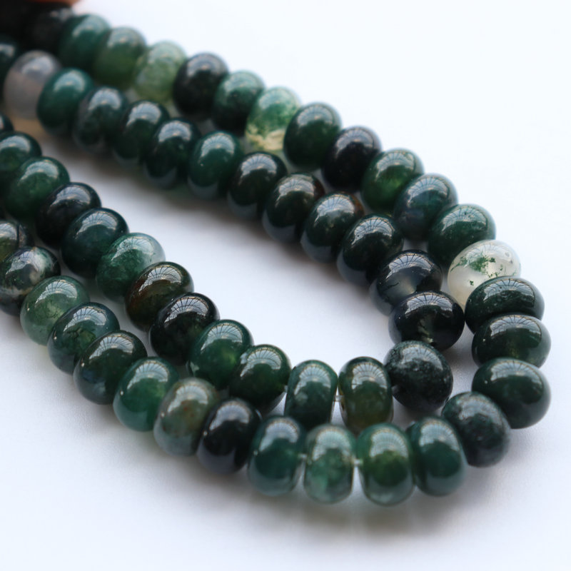 moss agate 4*6mm [about 95 pieces]