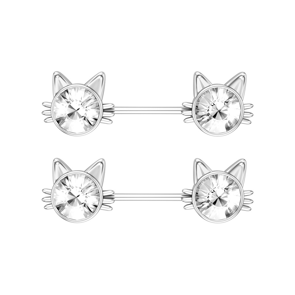 Cat Head Silver White Diamond, 41.4mm, 1.6mm