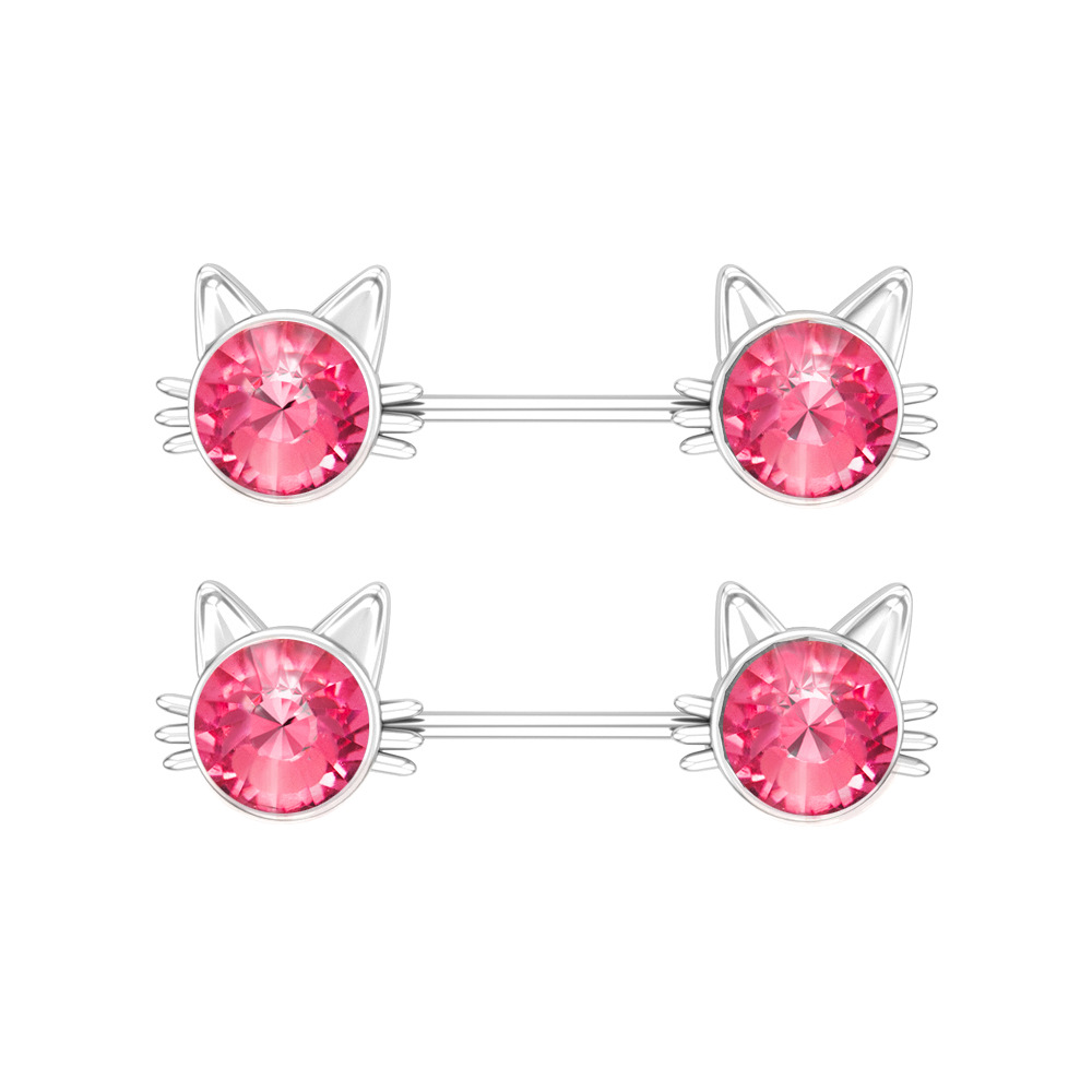 Cat Head Silver Pink Diamond, 41.4mm, 1.6mm