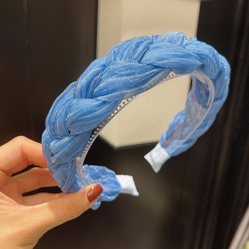 Pleated braid - Sapphire blue