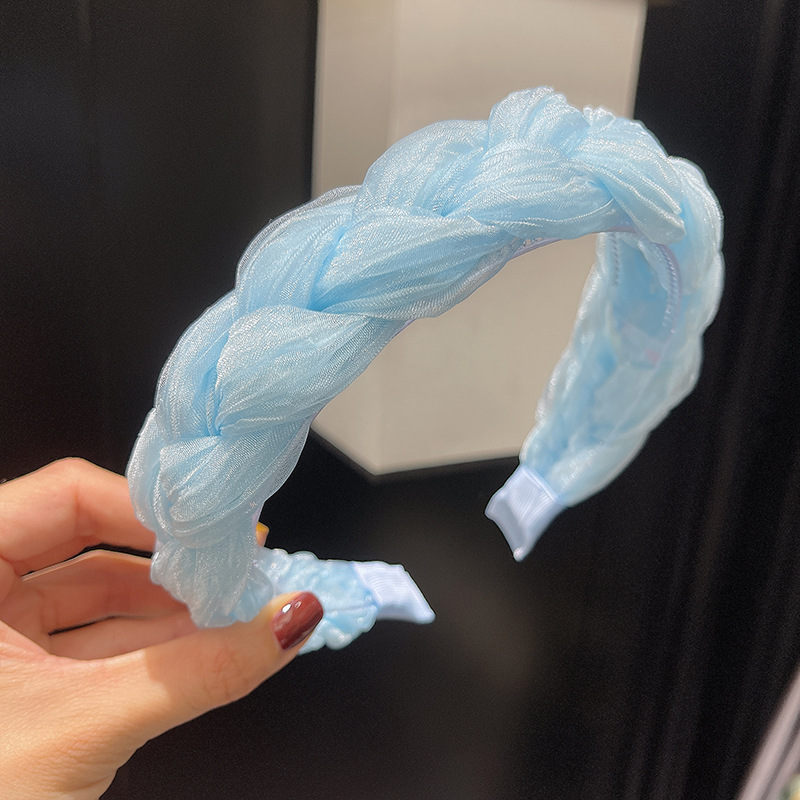 Pleated braid - Light blue