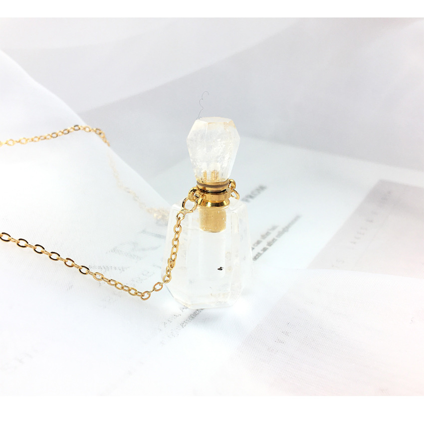 8:No. 2 White Crystal Necklace, 20x38mm