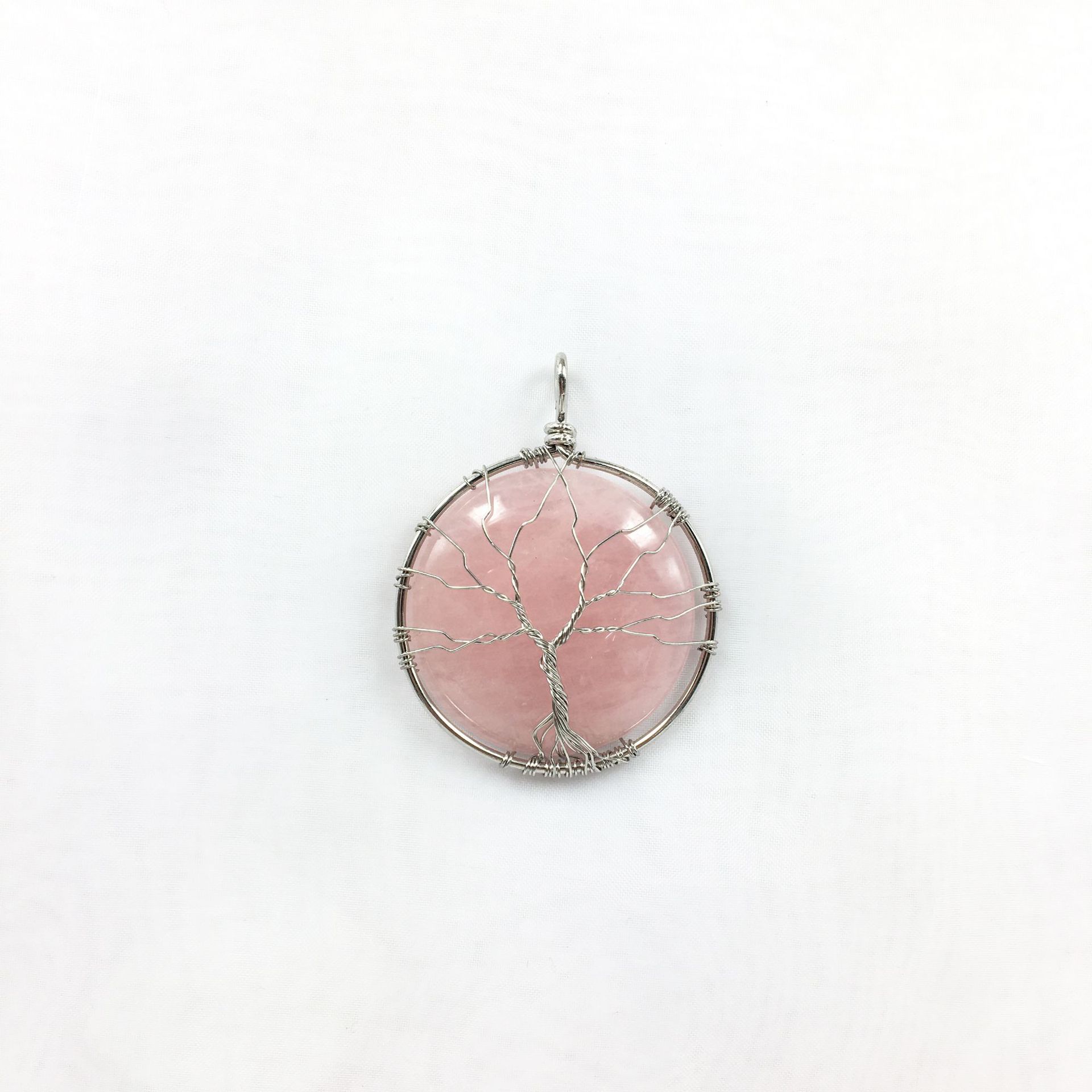 1:Pink Crystal White K Tree of Life