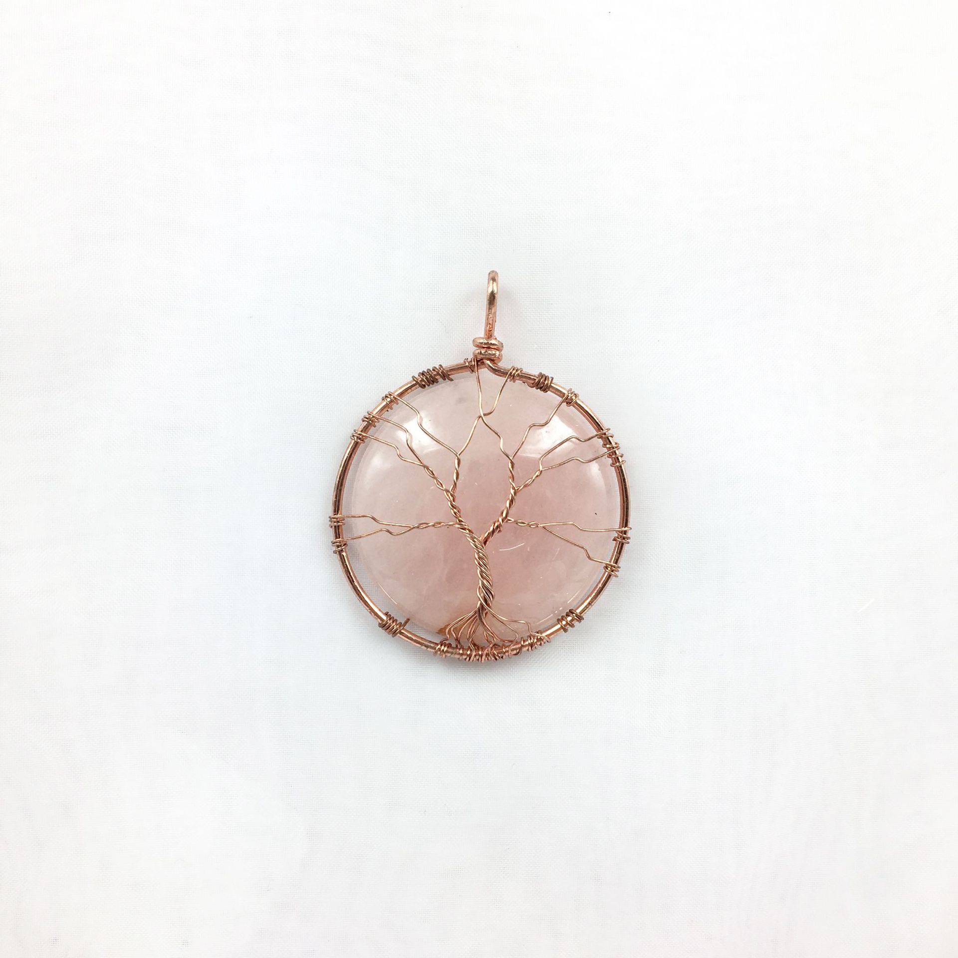 Pink Crystal Rose Gold Tree of Life