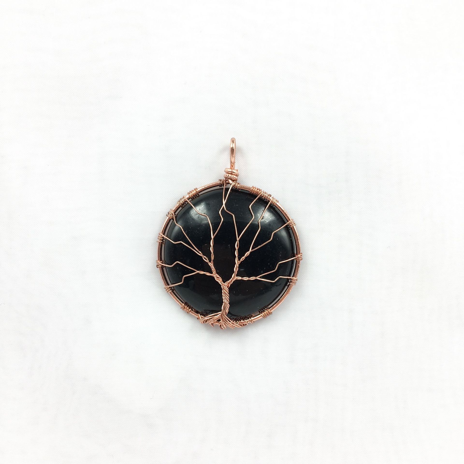 Black Onyx Rose Gold Tree of Life