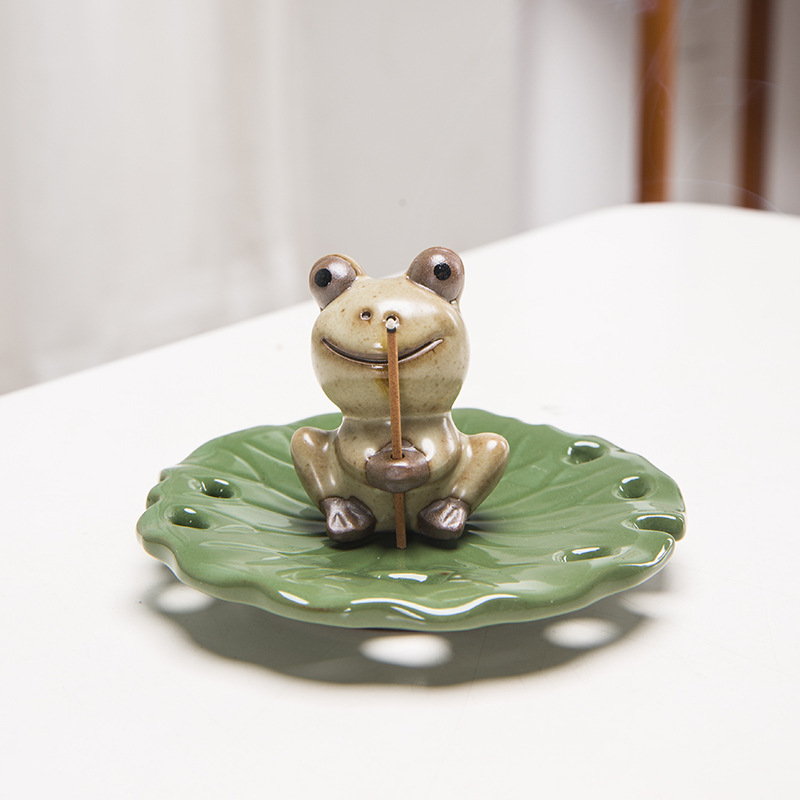 6:Zen Frog Hollow Plate 10*6cm