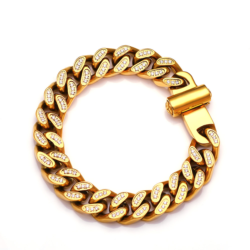 Diamond Bracelet Gold-21CM