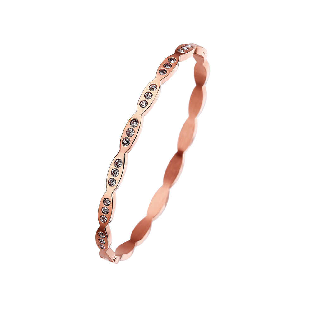 3:rose gold with diamonds