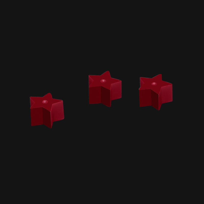 5:pentagram Dark red 5.6*3.5mm