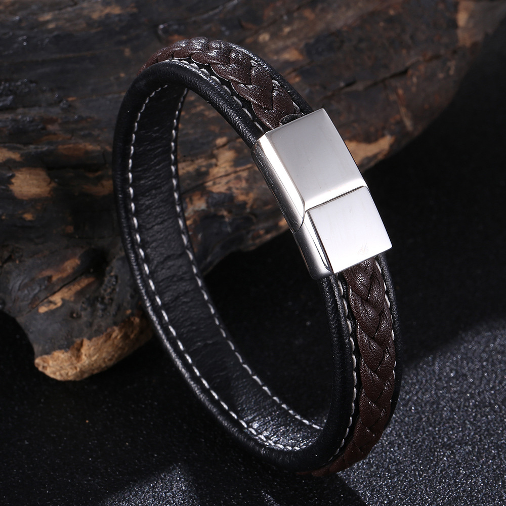 Black and brown leather 205mm