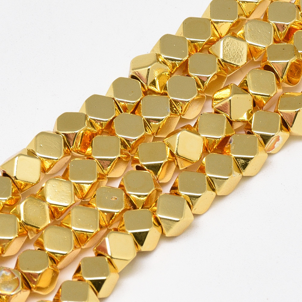 Gold--Stone (10pcs/pack) Beads
