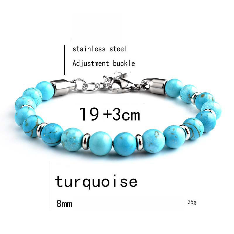 Stainless Steel Spacer Turquoise