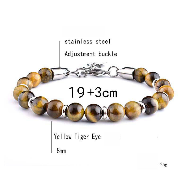 9:Stainless steel spacer yellow tiger eye