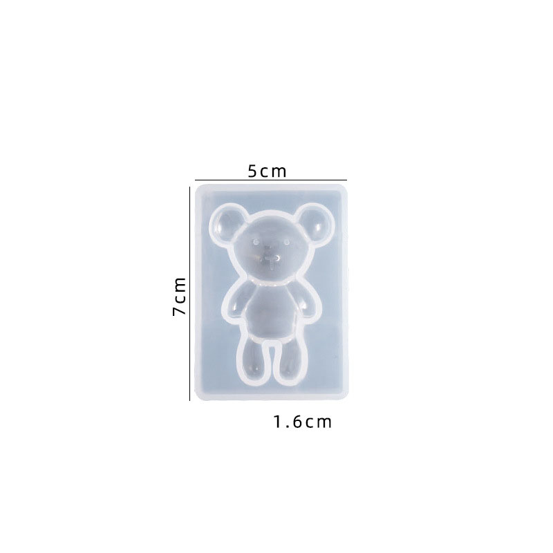 1:Semi-stereoscopic bear silicone mold