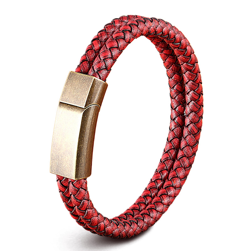Red leather-19cm
