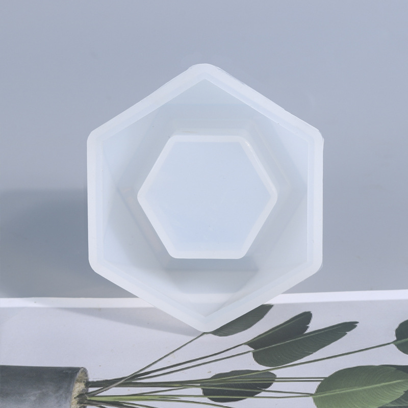 2:Mirror Hexagonal Flower Pot Mould