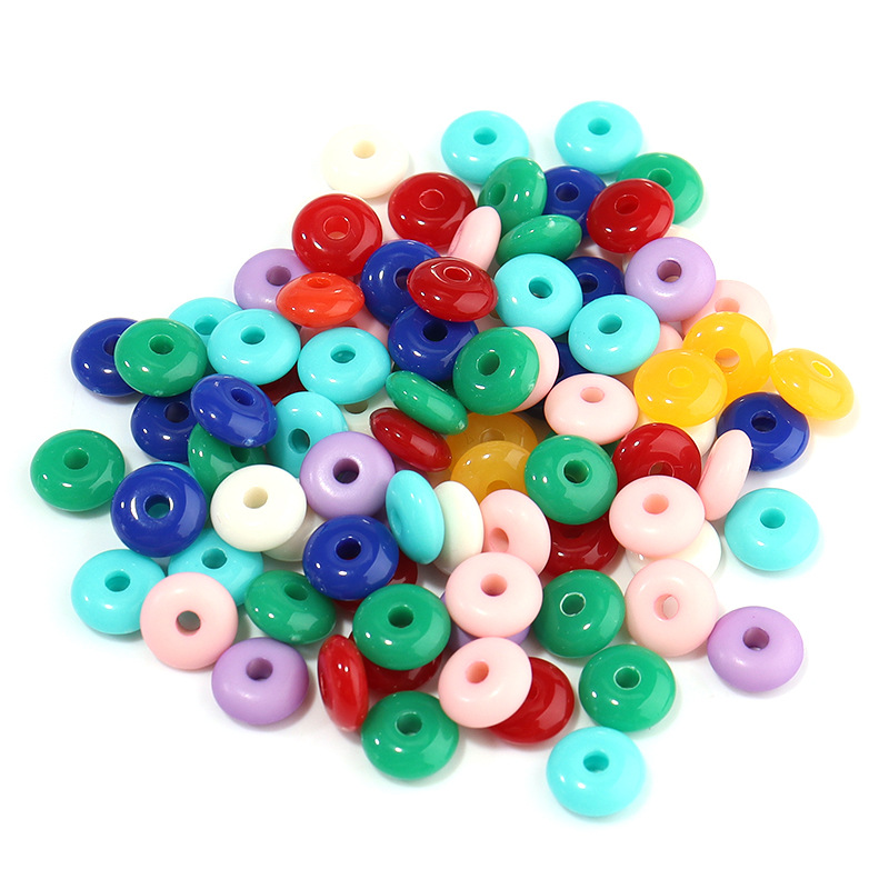 6.5mm cool color abacus beads (200pcs/pack)