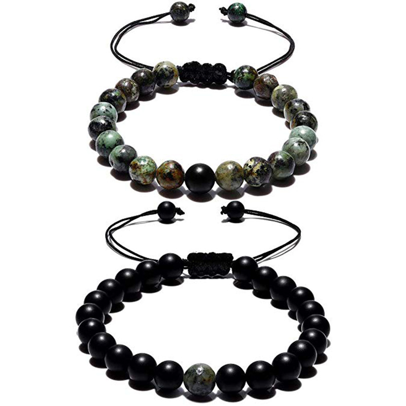 Black agate   blue and white green
