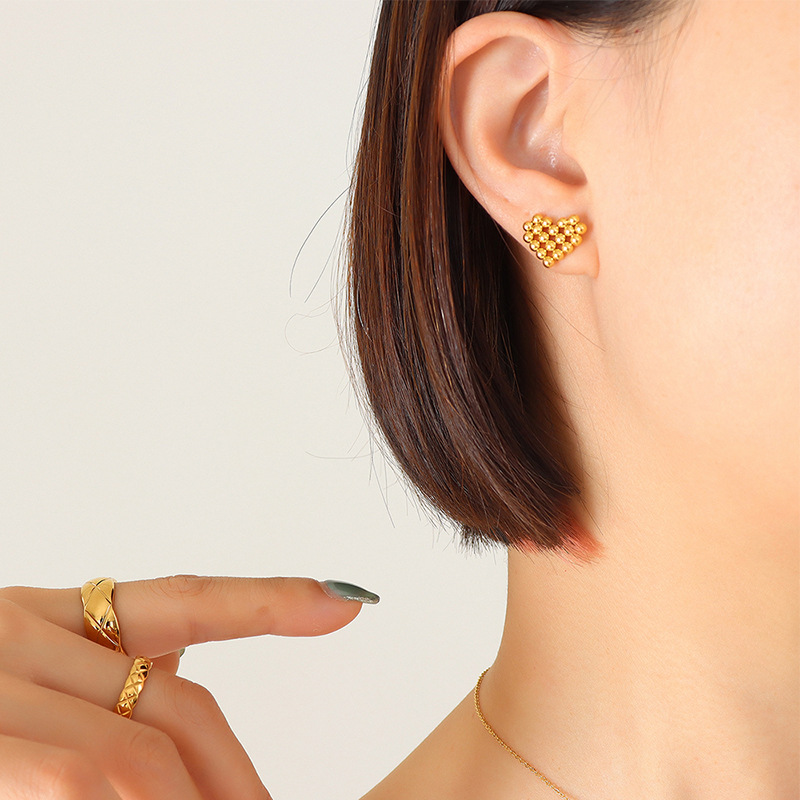 2:Gold Stud Earrings