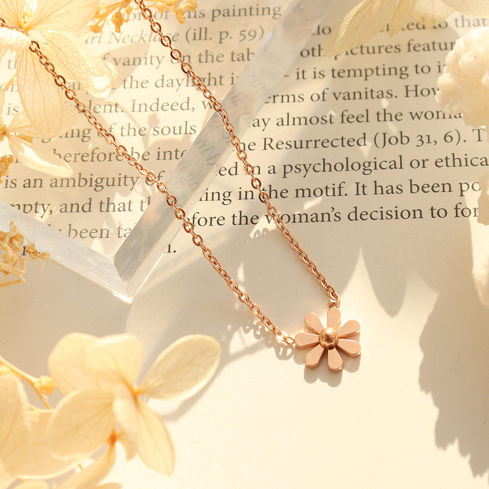2:Rose Flower Necklace-40cm