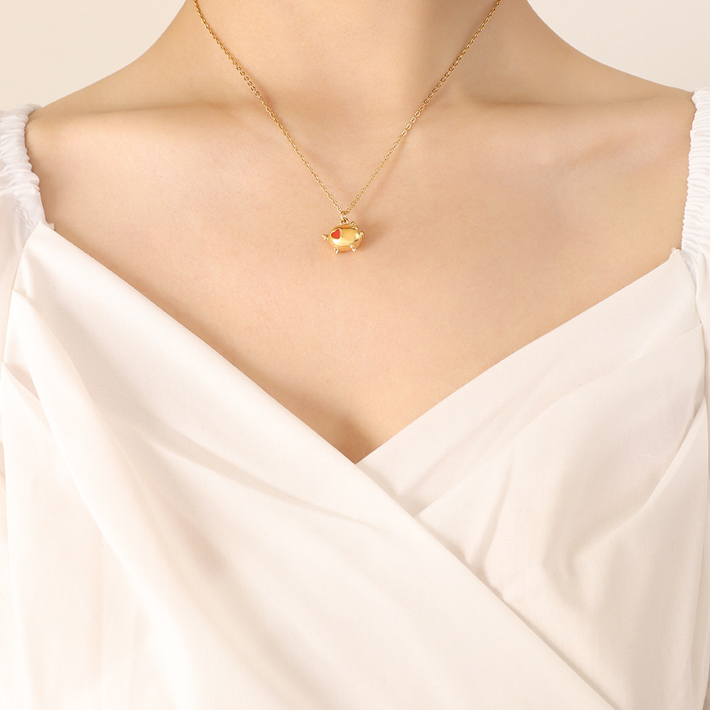 8:Golden Pig Necklace-40cm