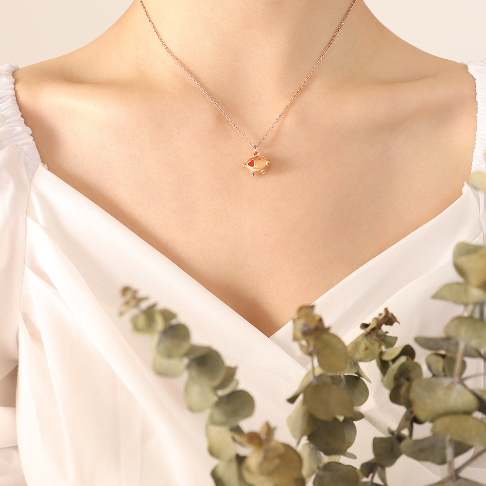 9:Rose Pig Necklace-40cm