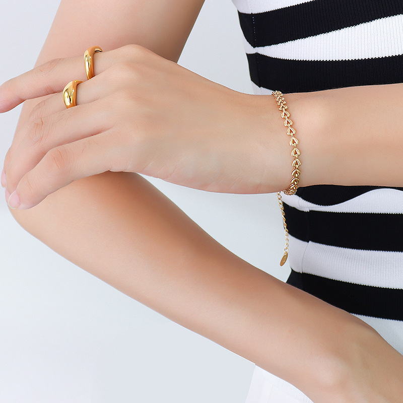 E292 Gold Bracelet 15+5cm