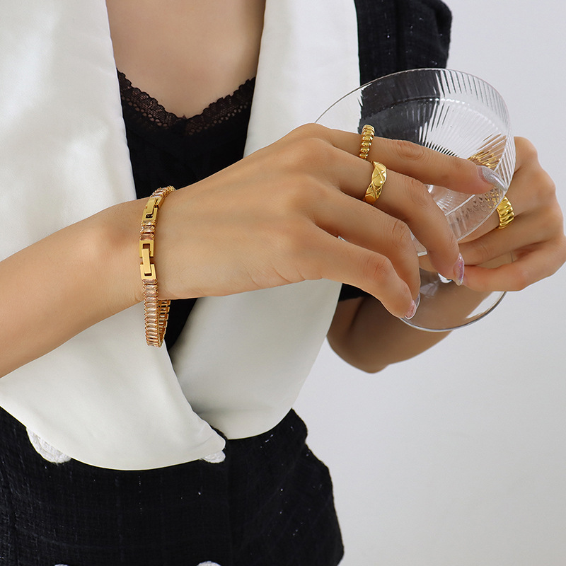 Champagne Zircon bracelet Extension -19cm