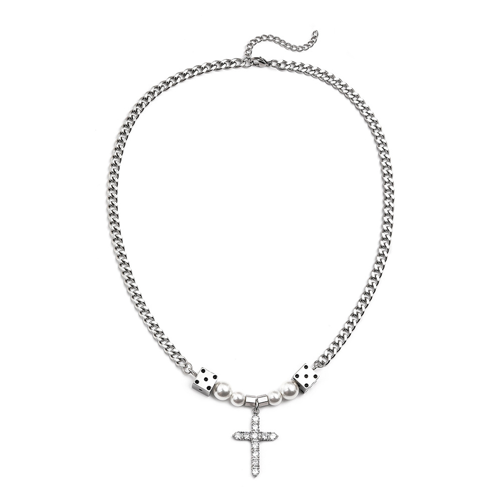 8:Diamond Cross Necklace