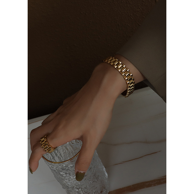 Gold men bracelet 19cm