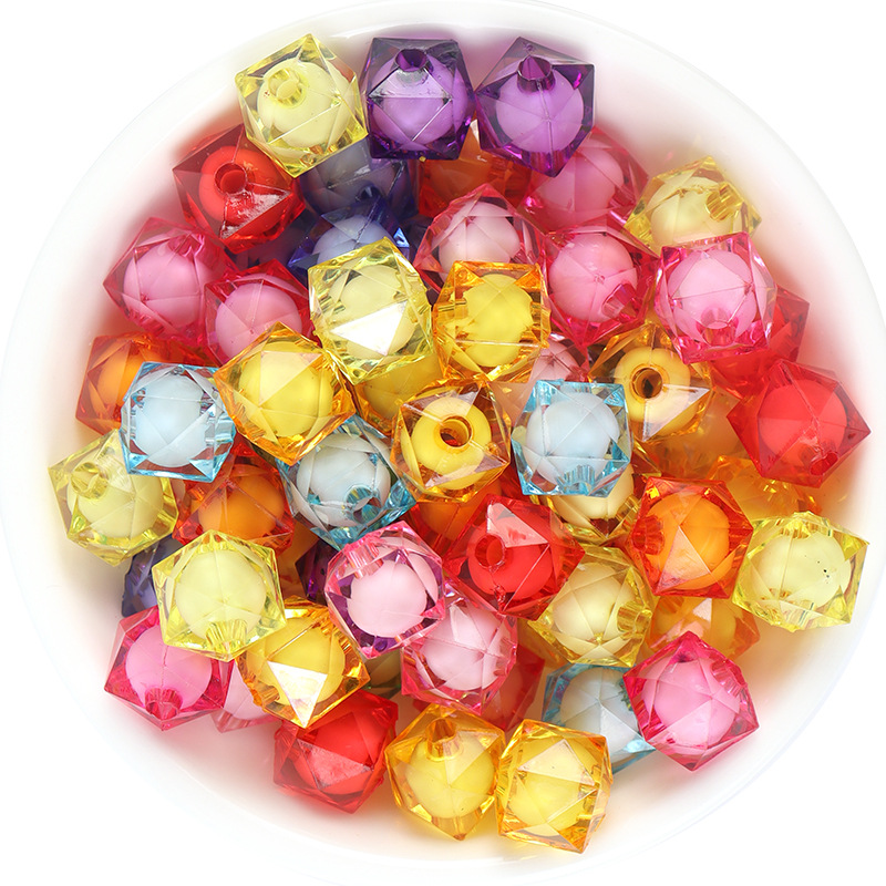 1:Polygonal beads (100 pcs / bag) 11.6x9.2mm, 2.4mm