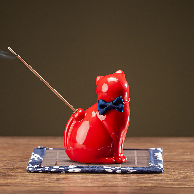 4:red little fat cat incense stick