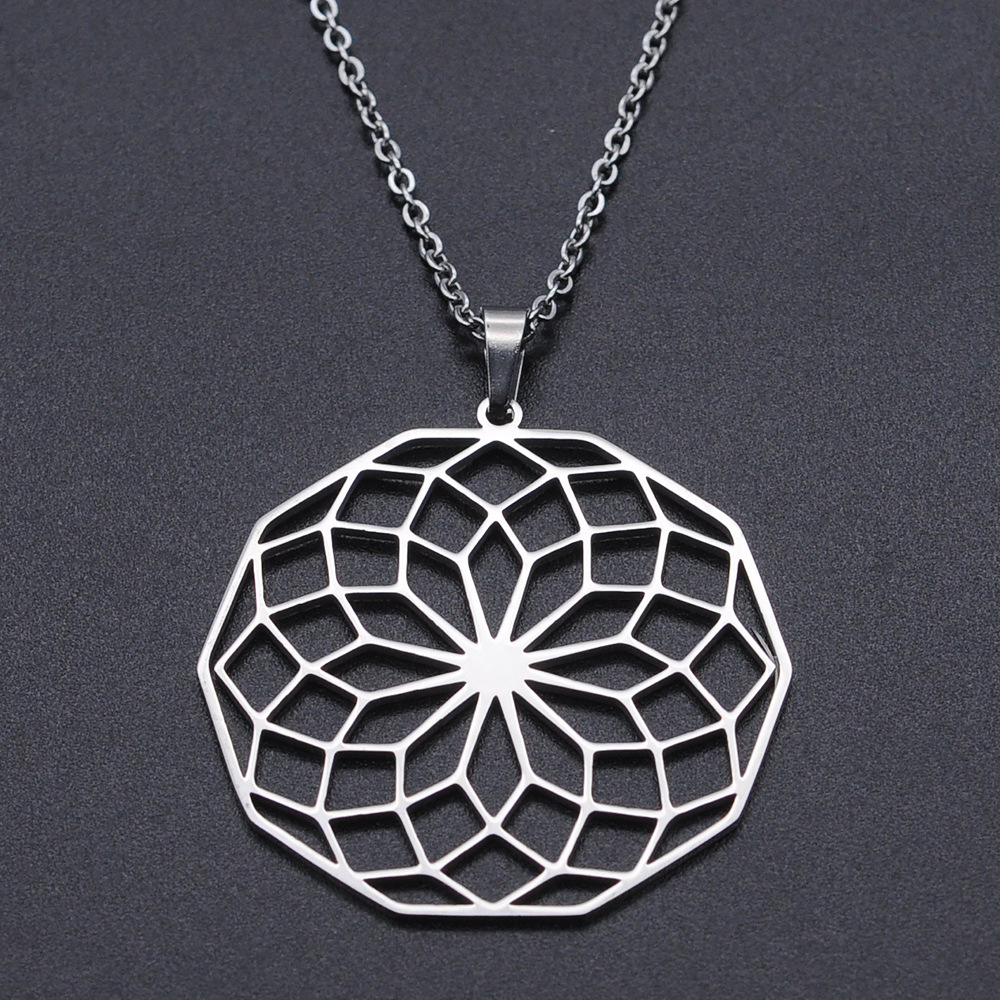 1:Steel Necklace, 34.5x35.5mm