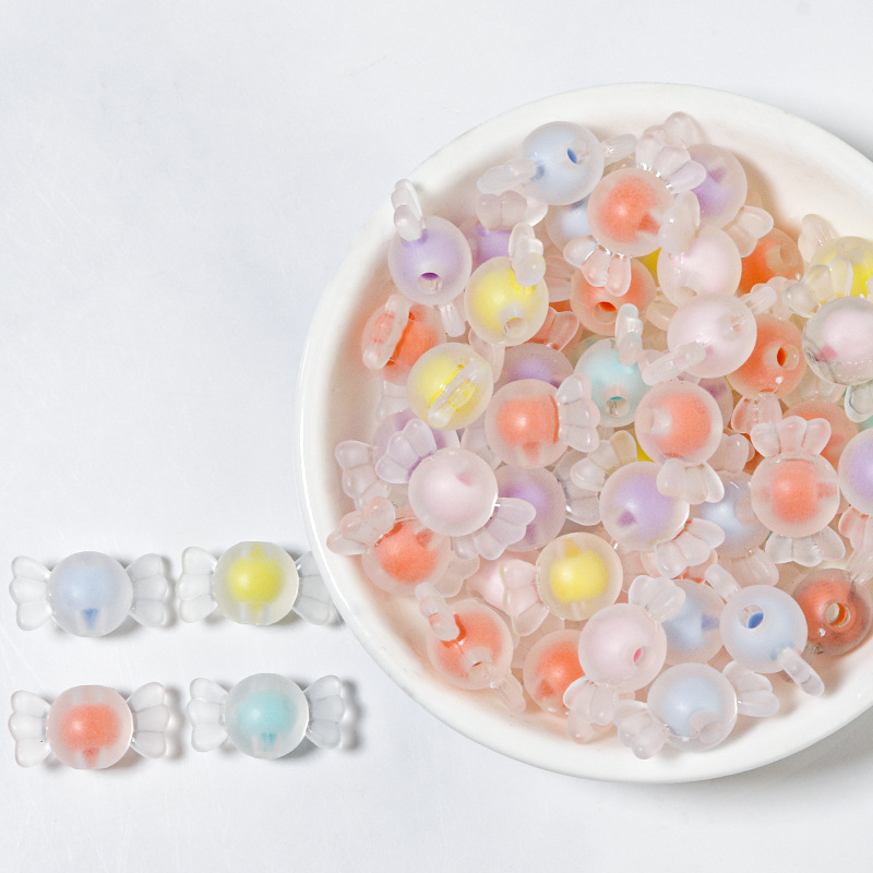 Frosted candy beads (100 pcs / bag)