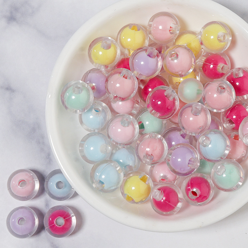 Bright round beads (100 pcs / bag)