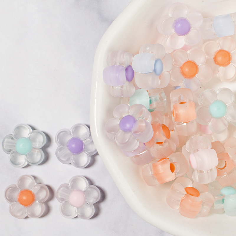 Frosted flower beads (100 pcs / bag)