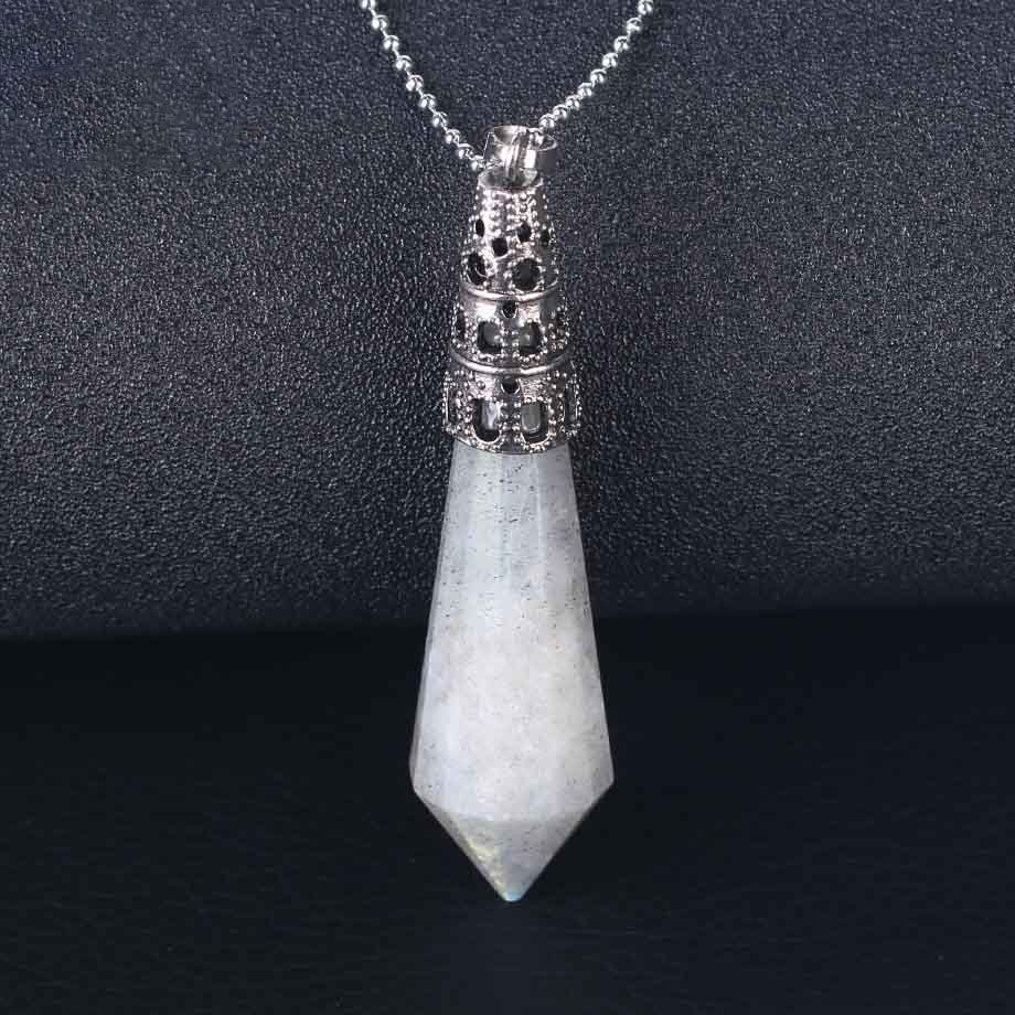 Labradorite-Silver Chain