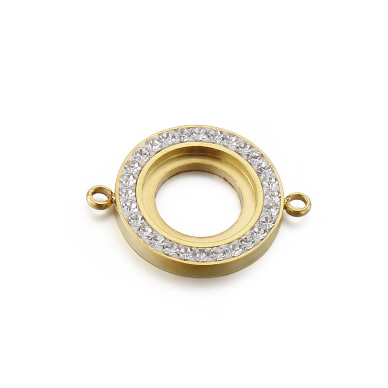 Gold Double Circle 18mm