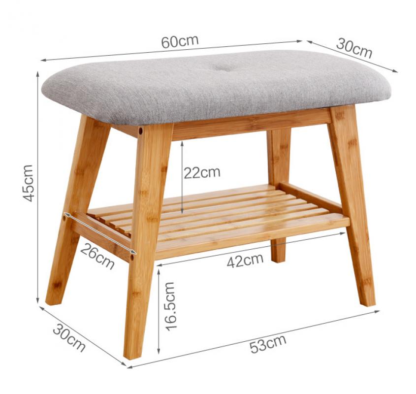 60 long Nordic shoe changing stool (primary color)