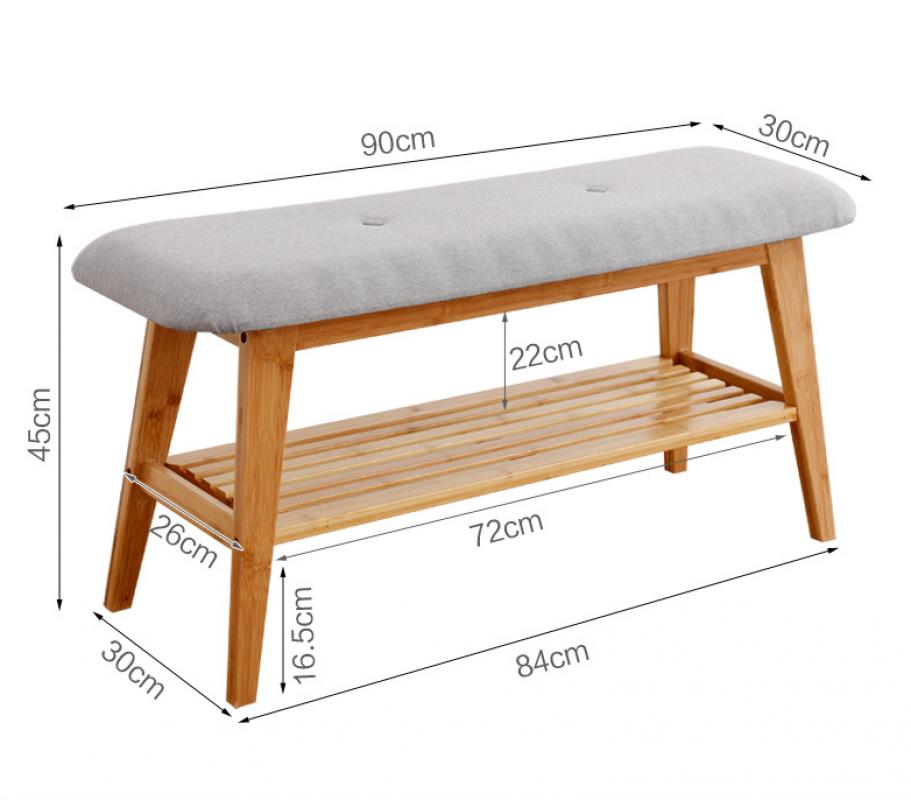 90 long Nordic shoe changing stool (primary color)