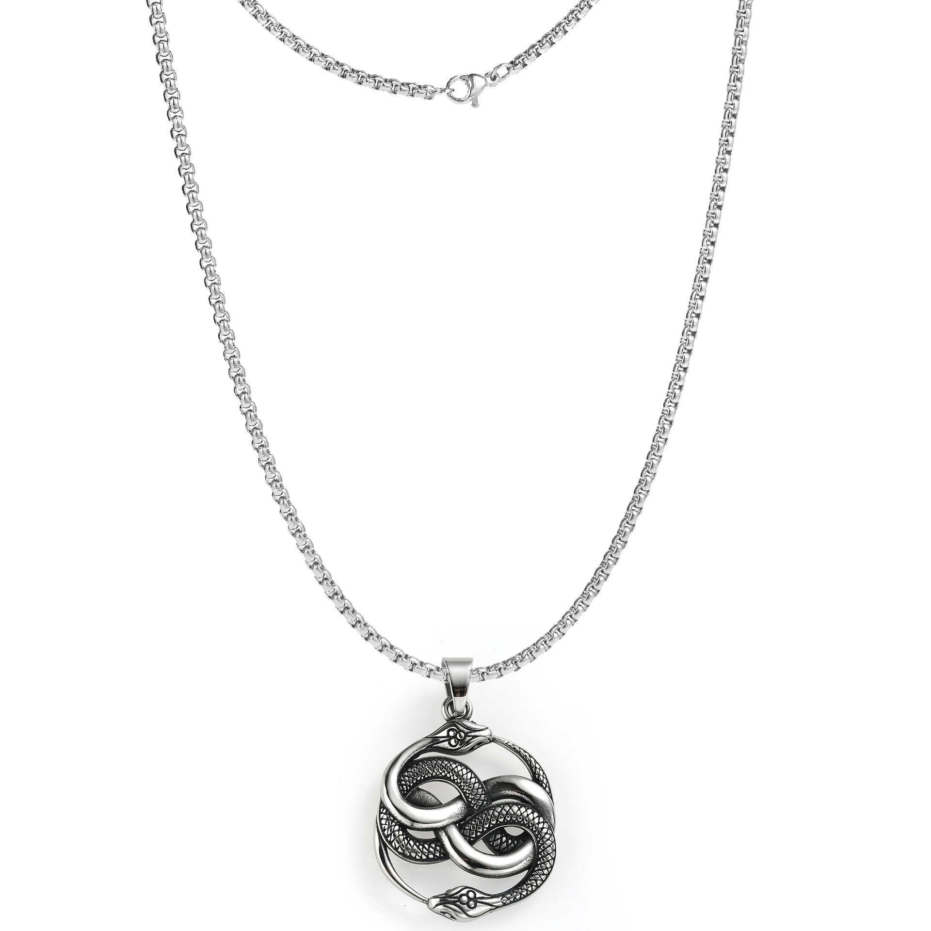 3:platinum color necklace