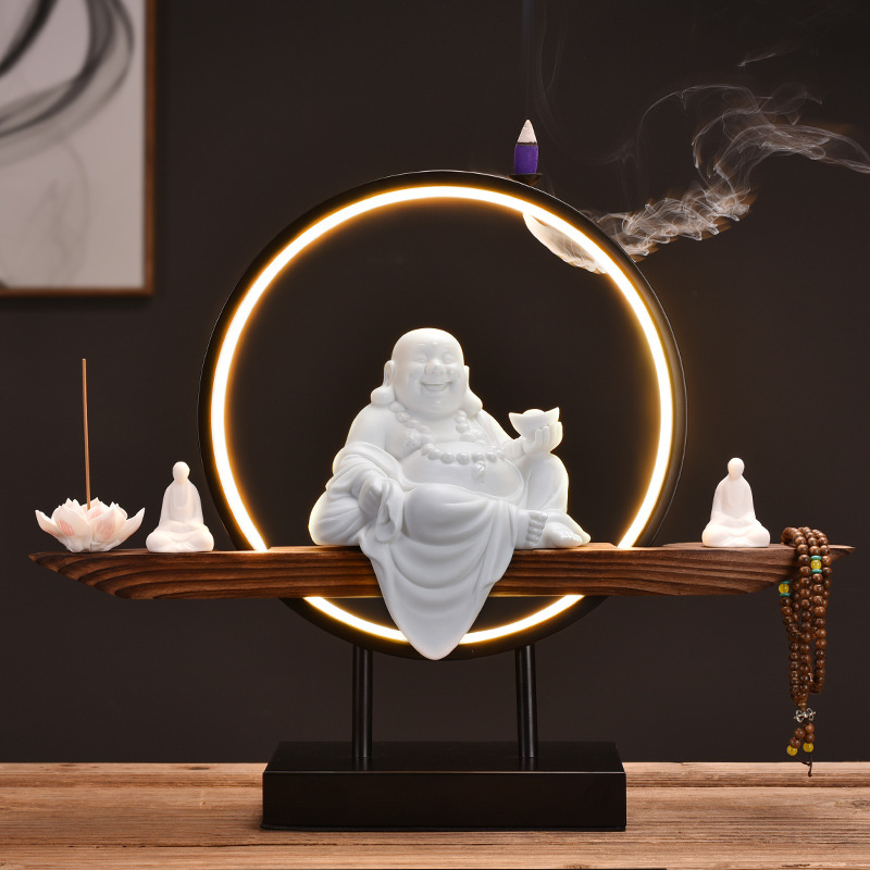 2:Maitreya Buddha [Yuanbao White]   2 Small Novice Lamps Complete Set