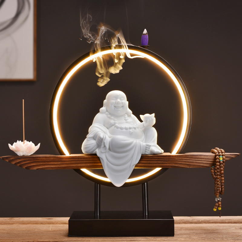 Maitreya Buddha [Yuanbao White] Complete Set of Lamps