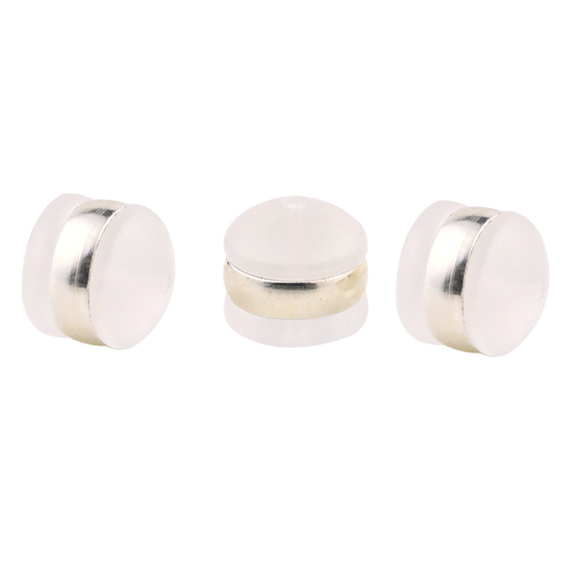 3:Set of camber ring transparent large ear plugs/silver