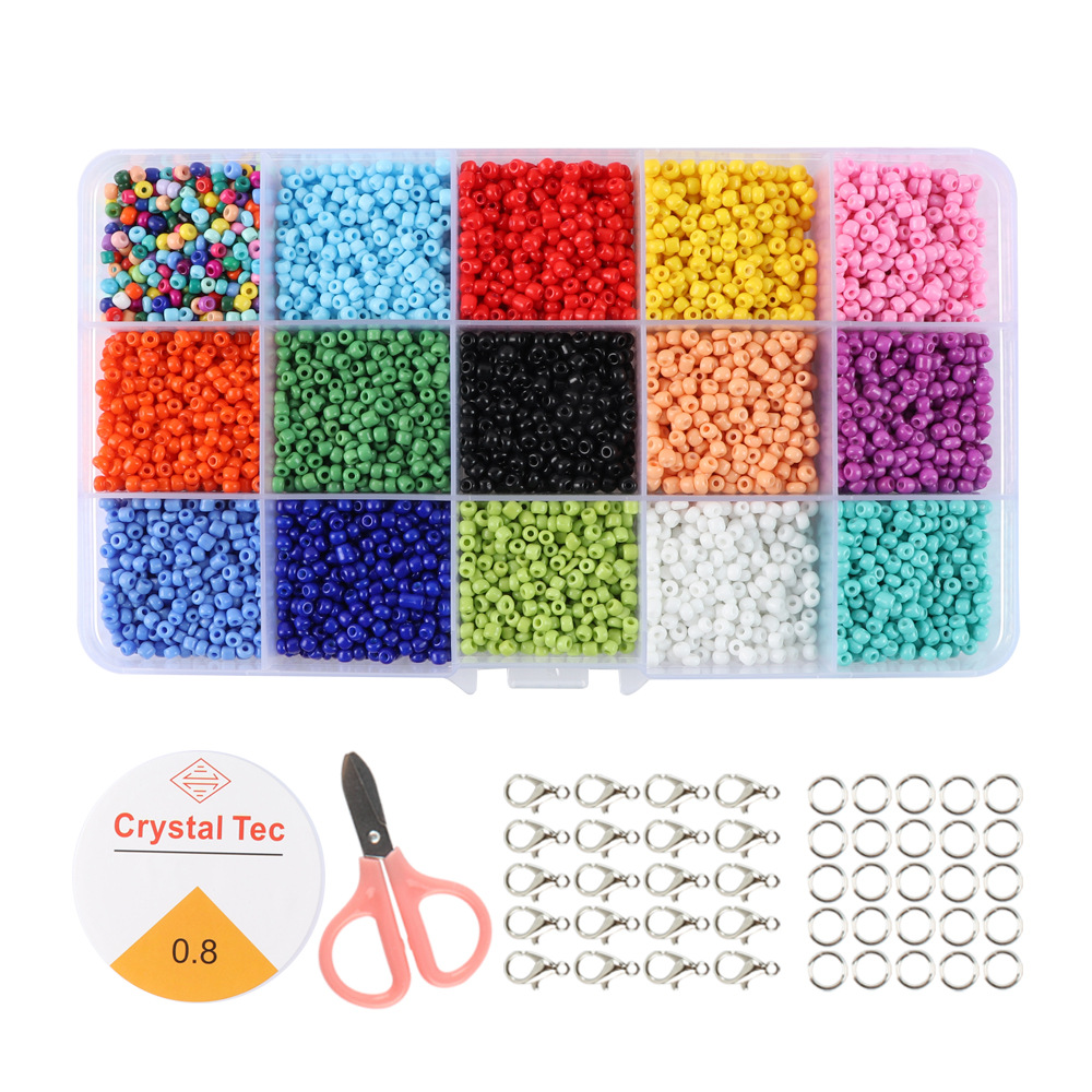 15 grid 3MM rice beads with accessories