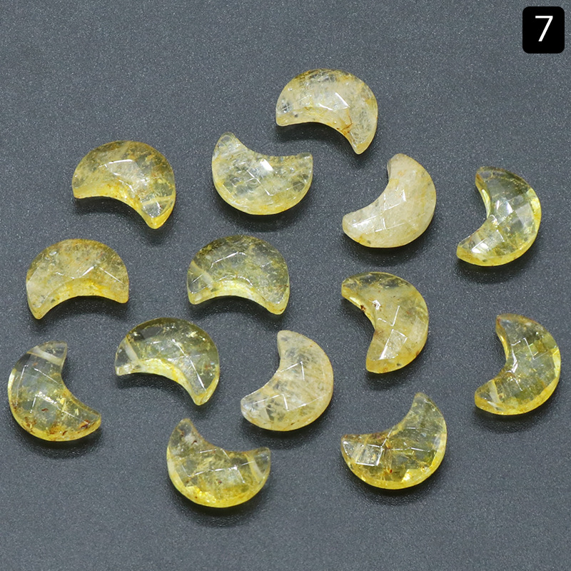 Yellow Crystal (Single) Small Moon (10X15mm)