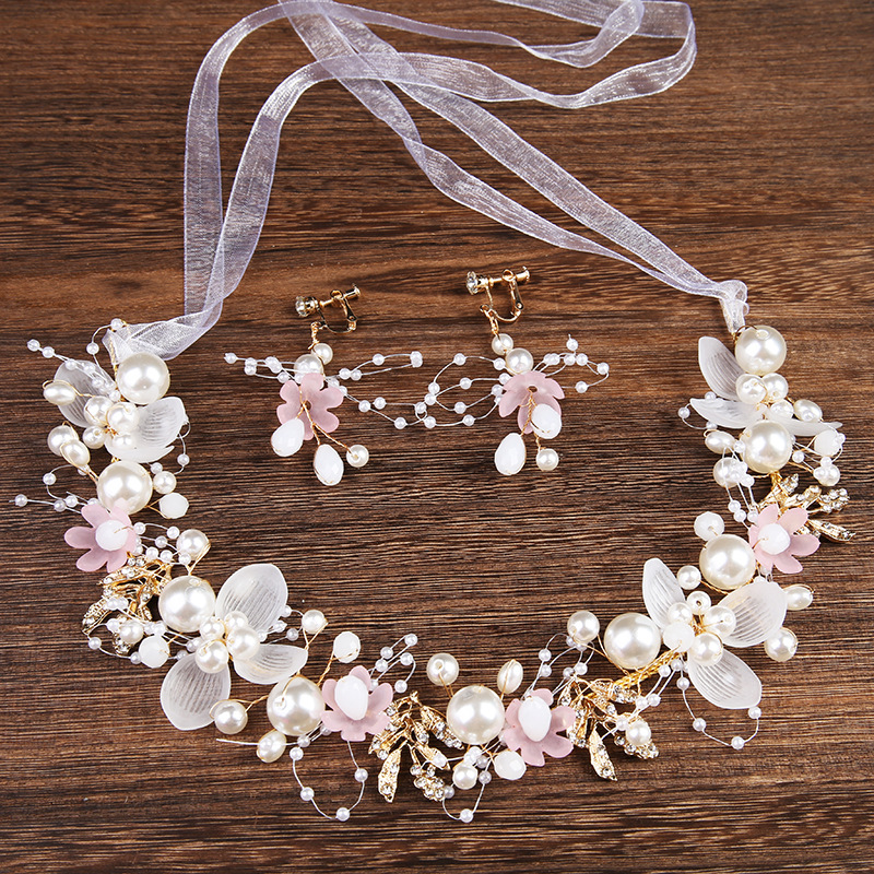 2:White and Pink Flower Set