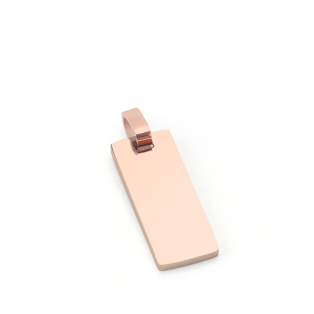 8:real rose gold plated 25x10mm