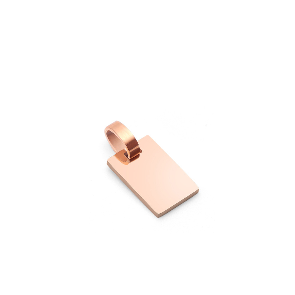 9:real rose gold plated 15x10mm